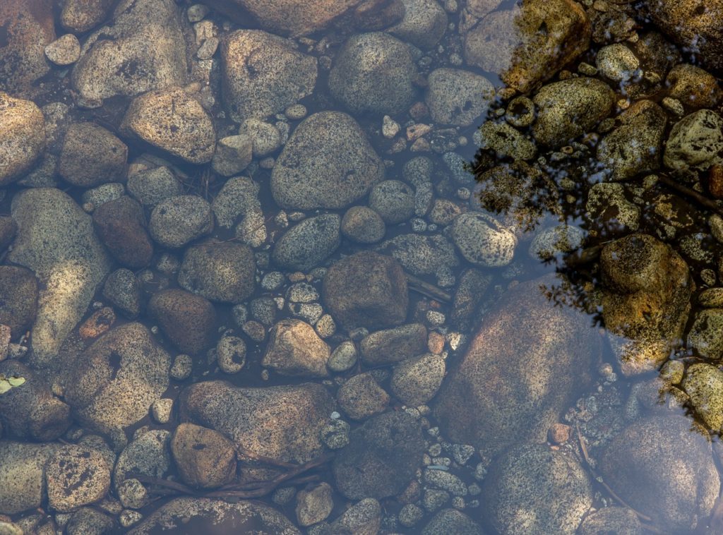 water, stones, ground